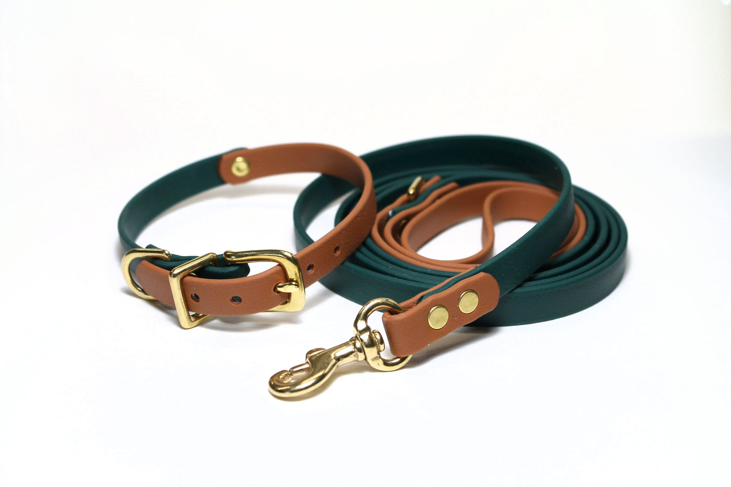 Biothane Thin Two Tone Bicolour Dog Collar - Waterproof - 1/2" (12mm) wide - smaller sizes