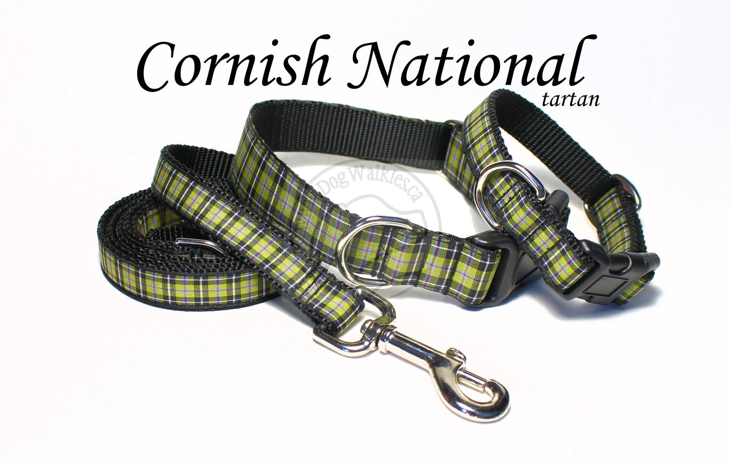 Cornish National tartan - dog collar