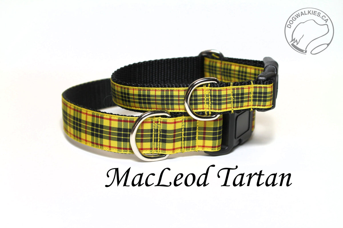MacLeod Clan tartan dog collar NEW - Main Image