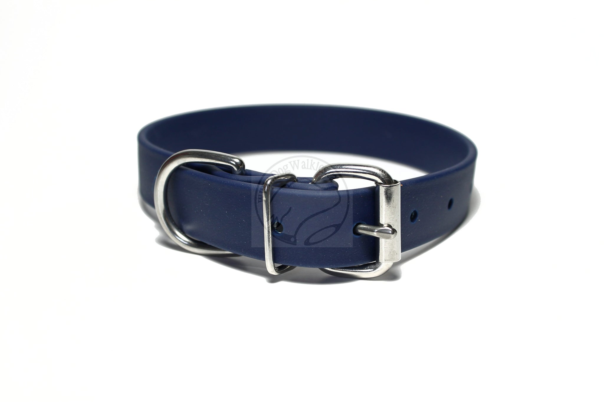 Navy Blue Biothane Dog Collar - 1 inch (25mm) wide
