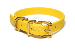 Sunflower Yellow Biothane Dog Collar - 3/4" (20mm) wide