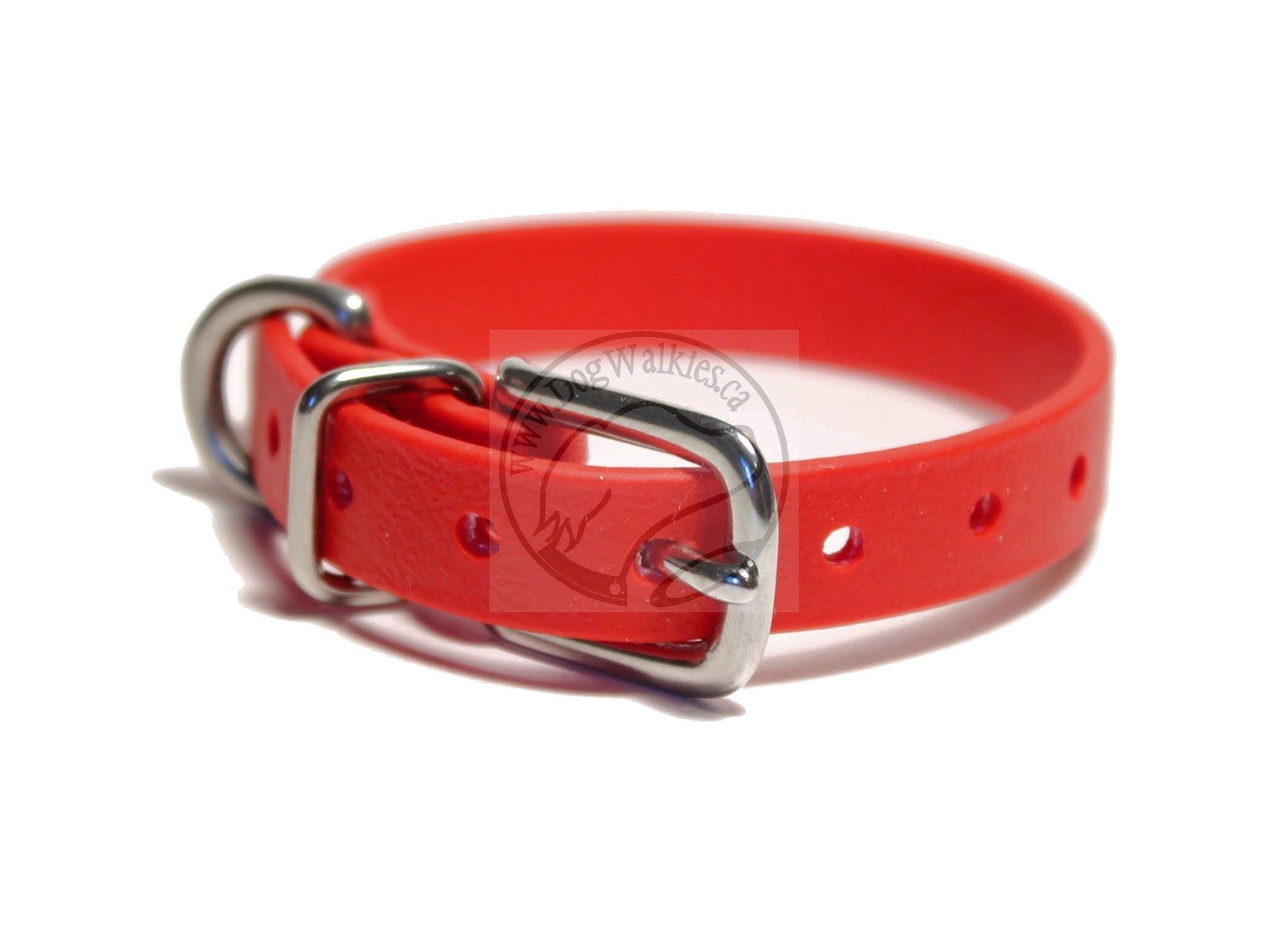 Poppy Red Biothane Small Dog Collar - 1/2" (12mm) wide