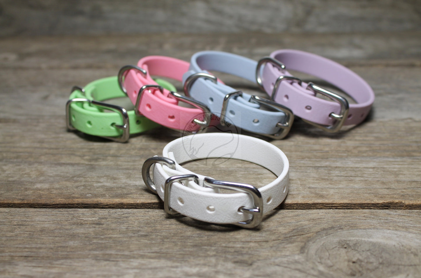 Snow White Biothane Small Dog Collar - 1/2" (12mm) wide