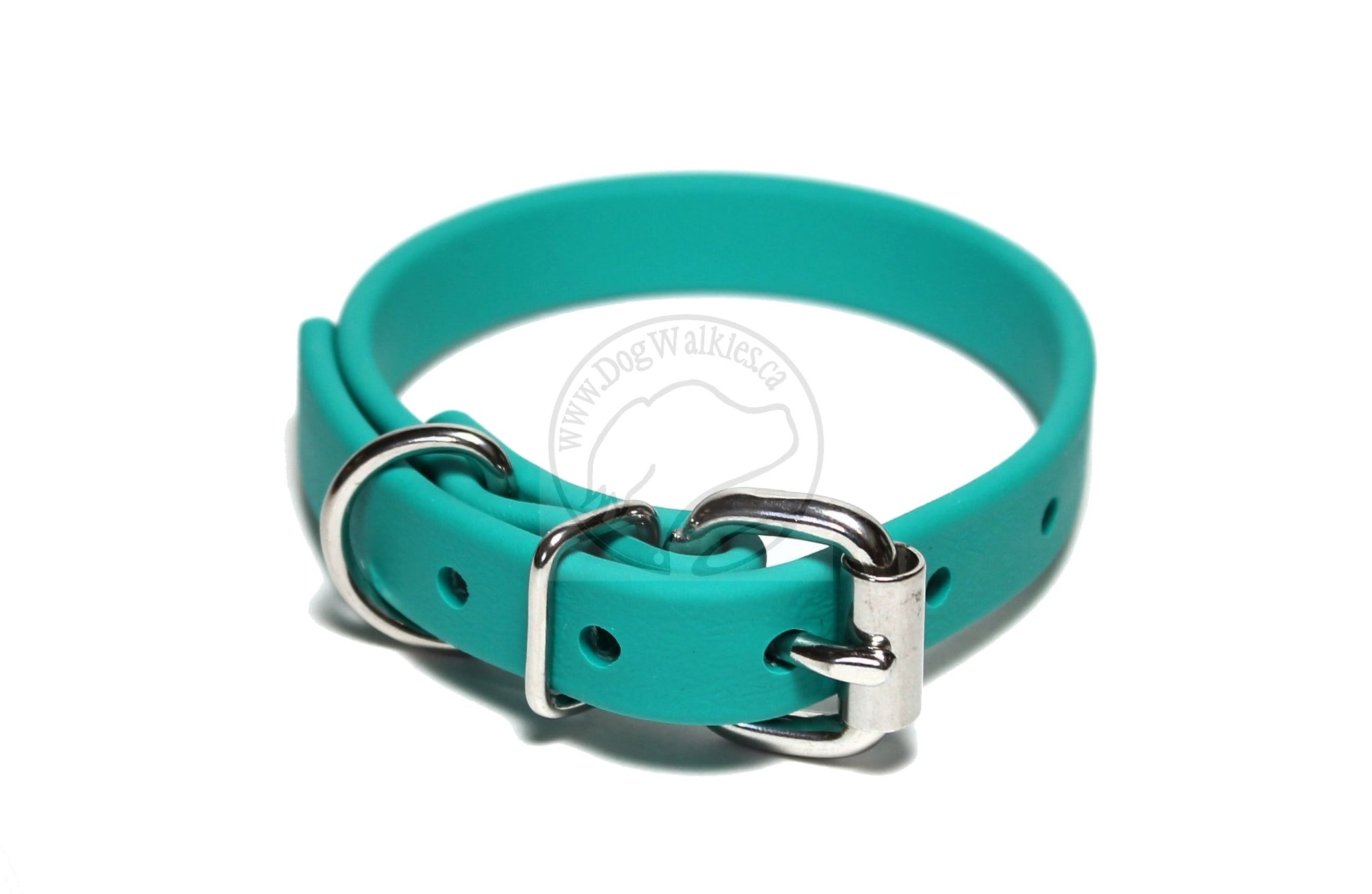 Teal Biothane Dog Collar - 5/8"(16mm) wide
