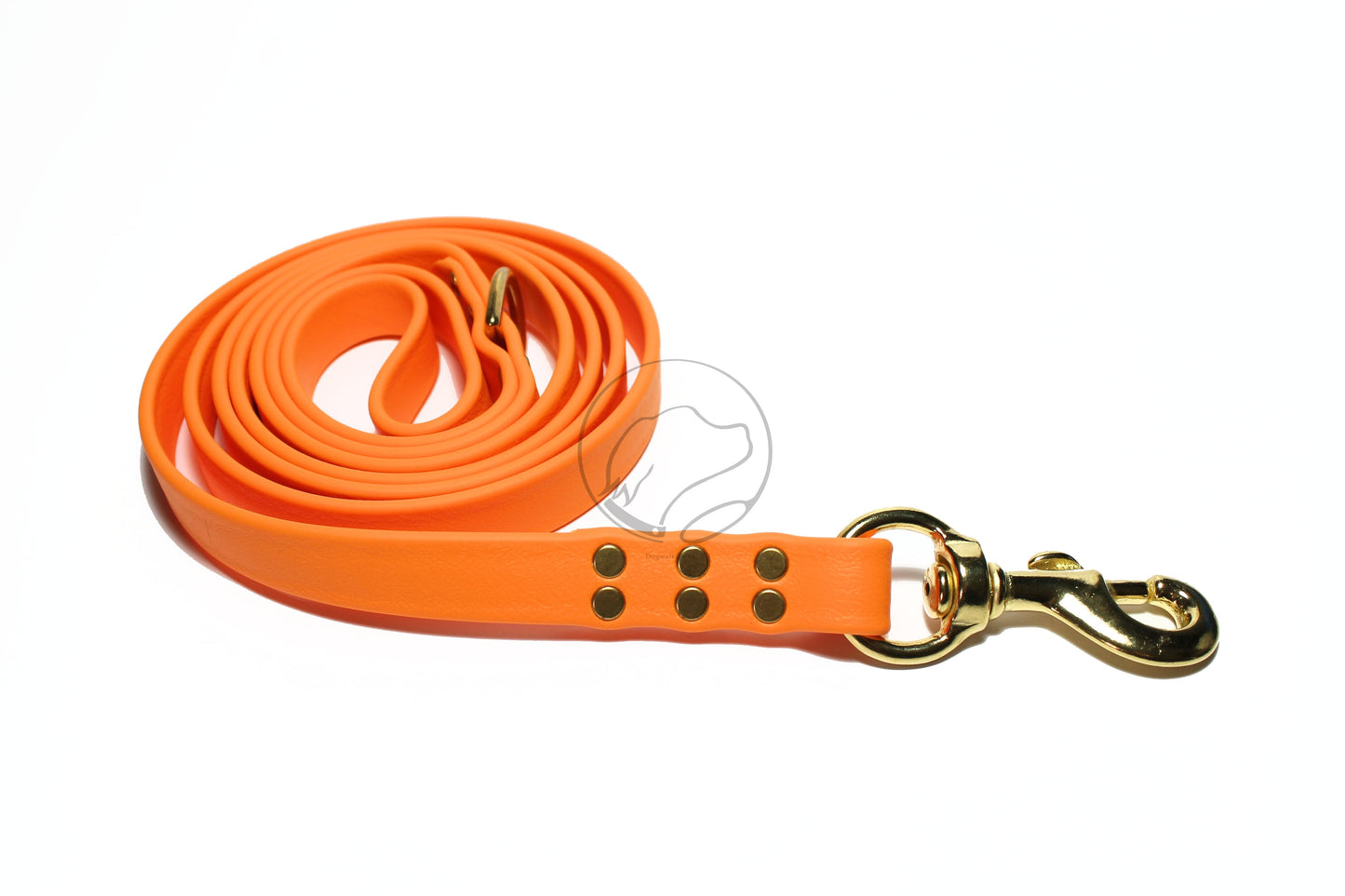 Bright Pumpkin Orange Biothane Large Dog Leash, 20mm (3/4")