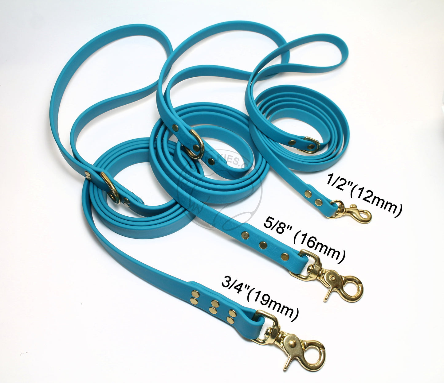 Oasis Blue Biothane Large Dog Leash