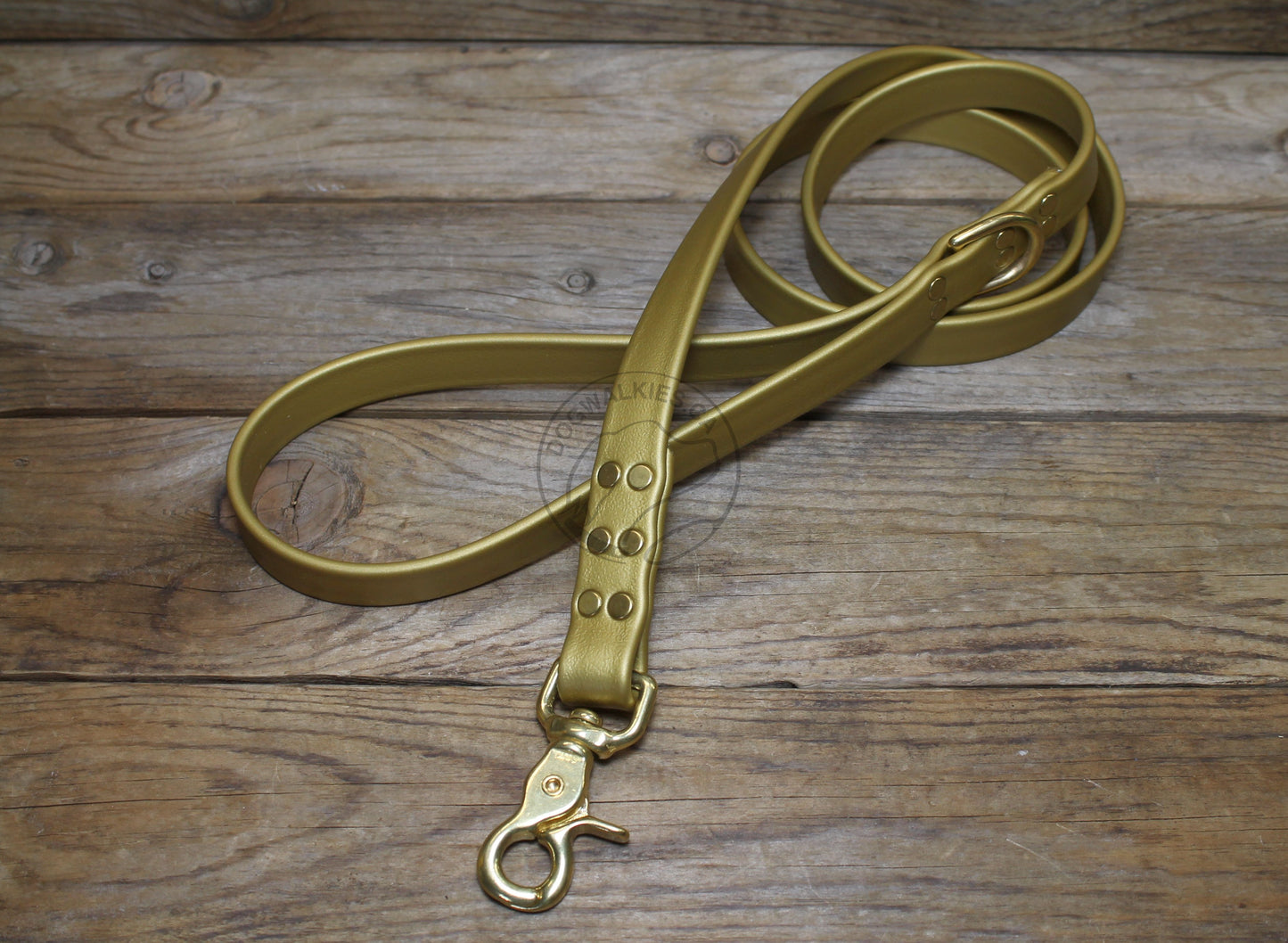 Gold Biothane Large Dog Leash