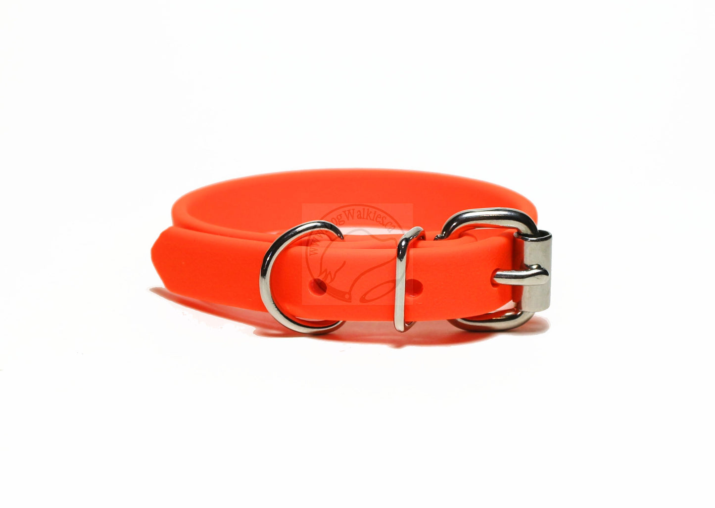Neon Blaze Orange Biothane Dog Collar - 5/8"(16mm) wide