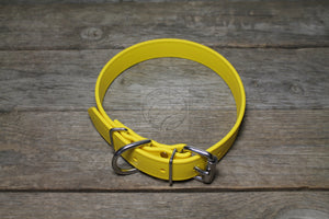 Sunflower Yellow Biothane Dog Collar - 1 inch (25mm) wide