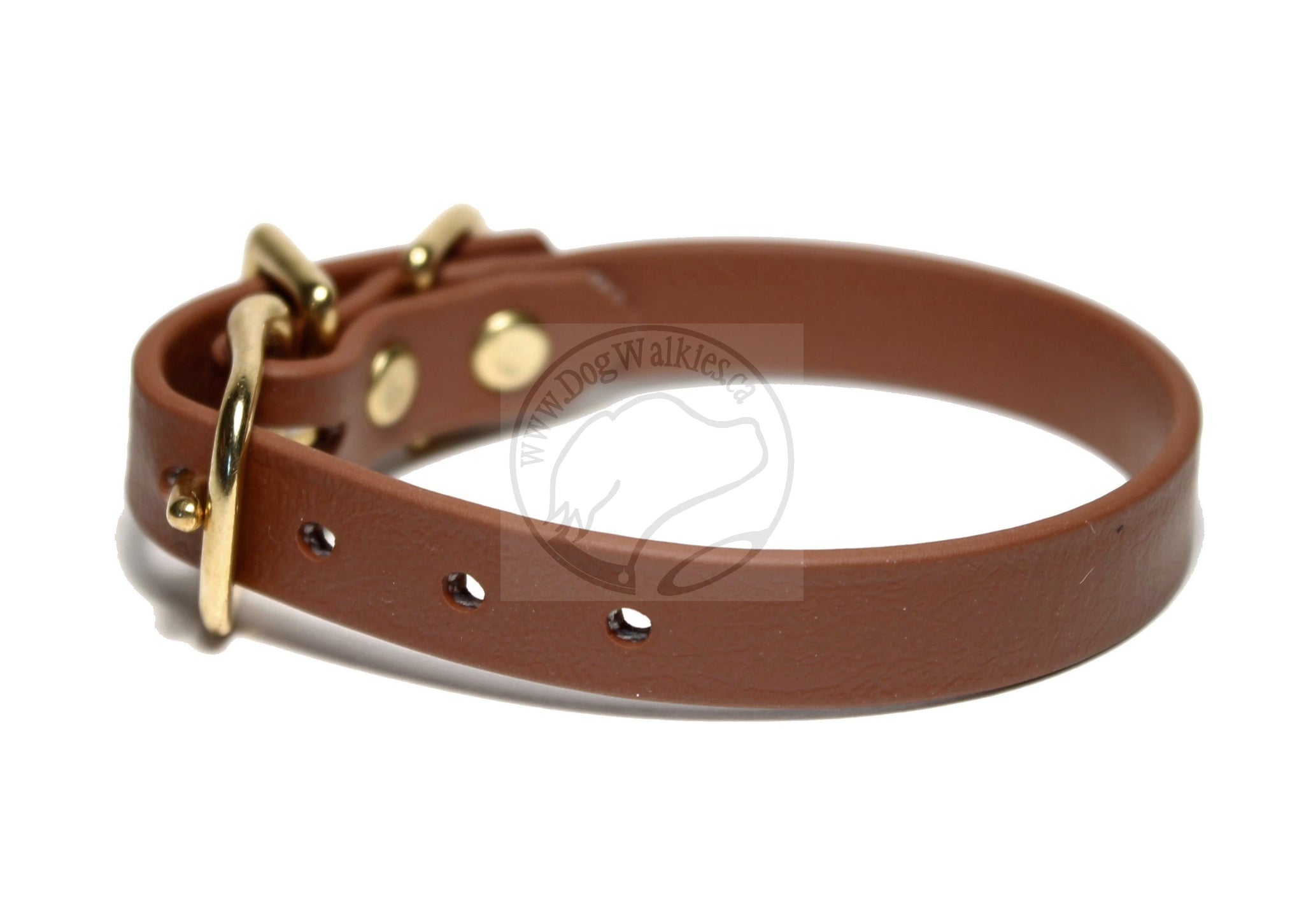 Milk Chocolate Brown Biothane Small Dog Collar - 1/2" (12mm) wide