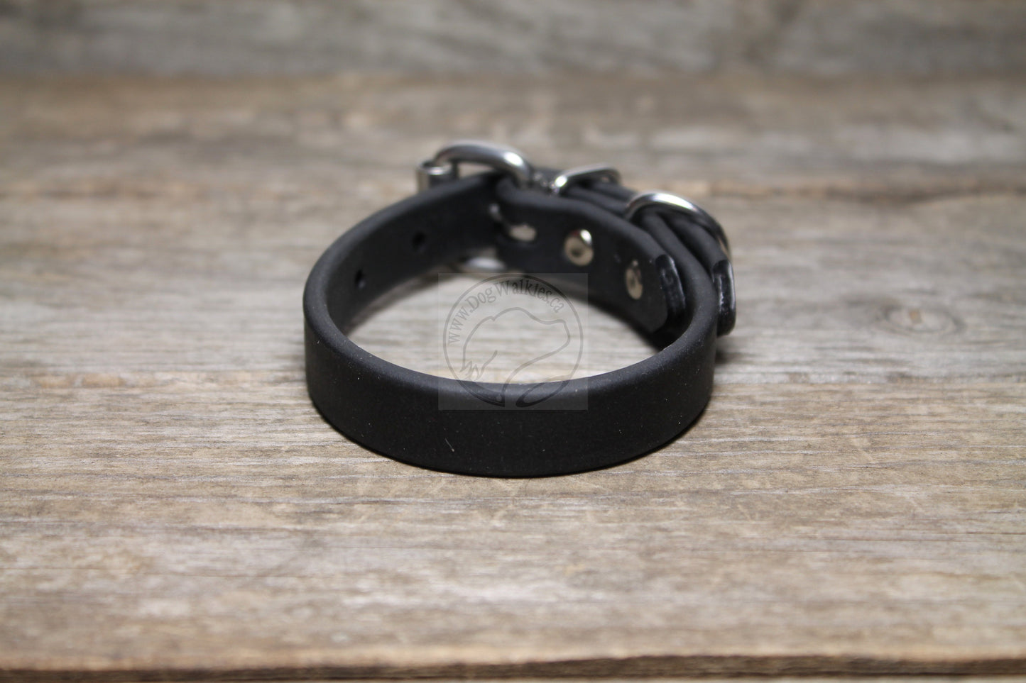 Jet Black Biothane Dog Collar - 5/8"(16mm) wide