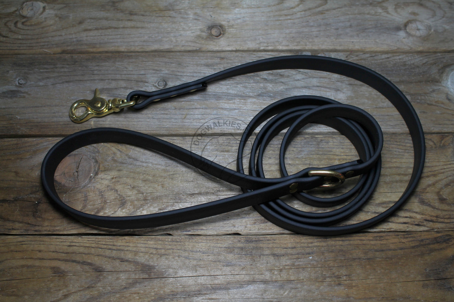Jet Black Biothane Large Dog Leash