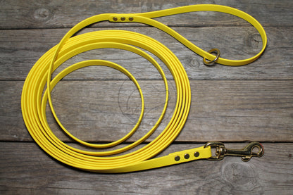 Regular Width, 1/2" (12mm) wide, Biothane Waterproof Tracking Recall Long Line - all colours