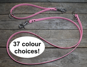 Two Section Leash, Handle with Drag Line - Biothane Dog Leash 12mm (1/2") wide