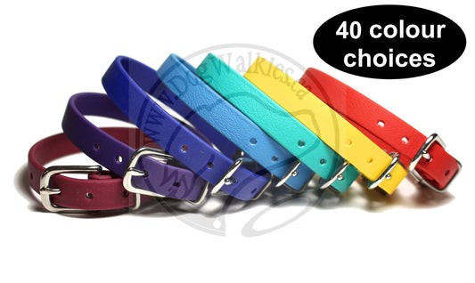Little Pet or Dog Collar in Genuine Biothane - 12mm (1/2") width - 40 colours