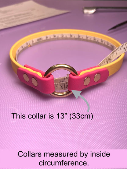 Chill Home Tag Collar Biothane Bicolour Dog Collar - Waterproof -  1/2" (12mm) wide