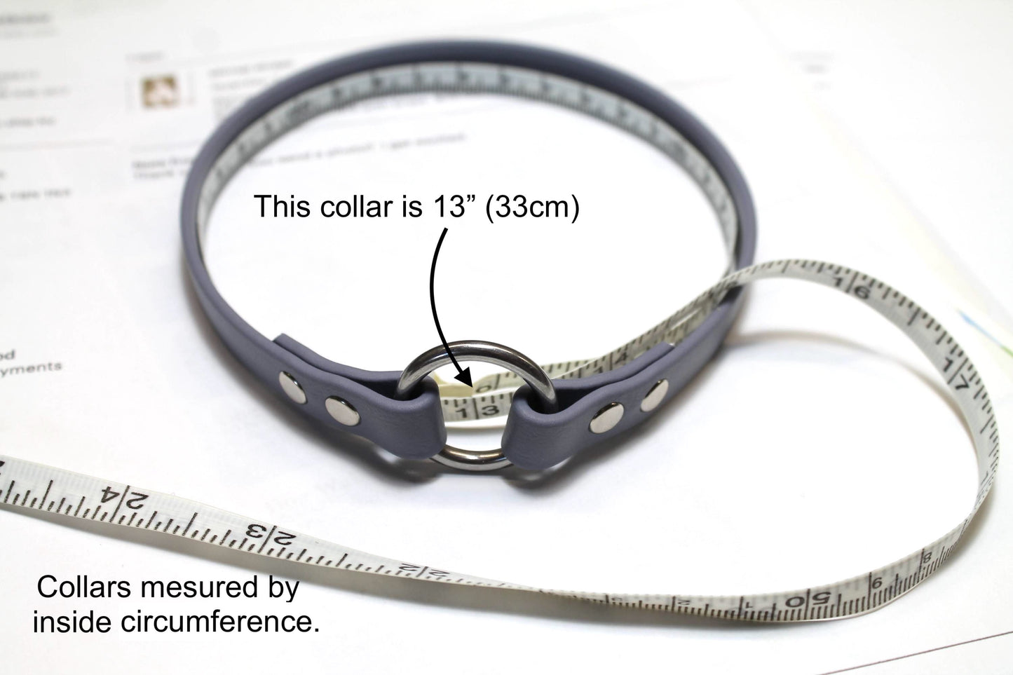 Simple Tag Dog Collar in Genuine Biothane - 12mm (1/2") width - O Ring Collar
