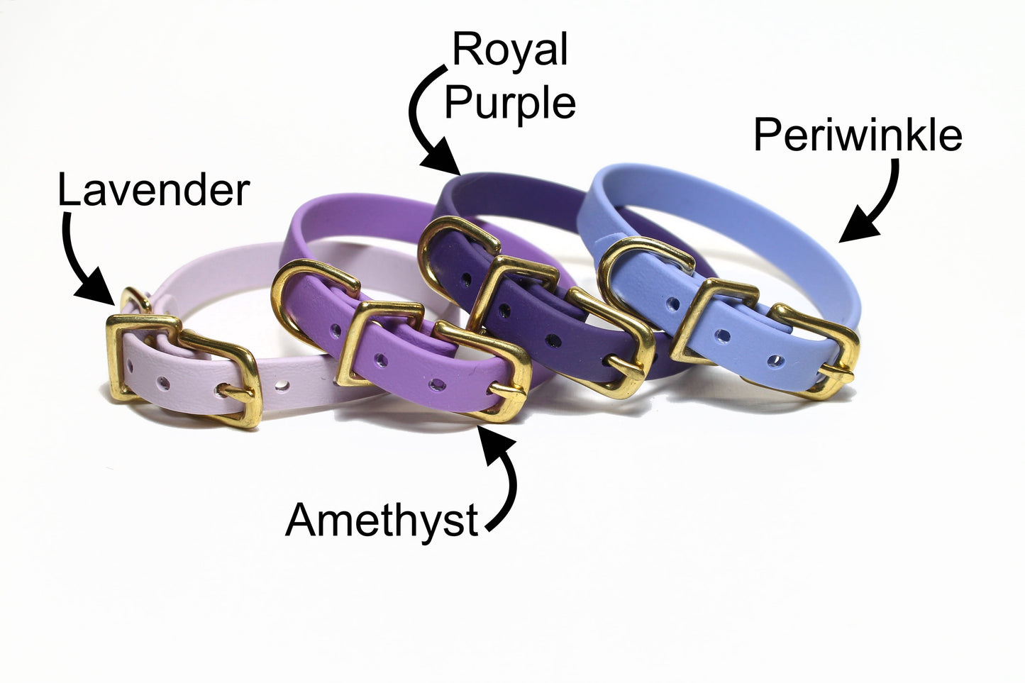 Amethyst Biothane Small Dog Collar - 1/2" (12mm) wide