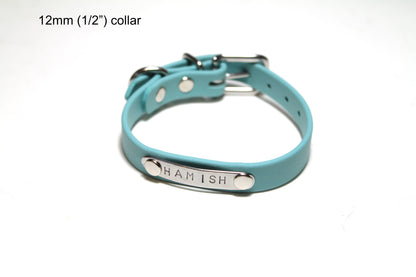 Cat Collar Non-Breakaway Biothane Collar - 1/2" (12mm) wide - all 39 colours