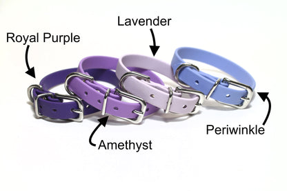 Royal Purple Biothane Small Dog Collar - 1/2" (12mm) wide