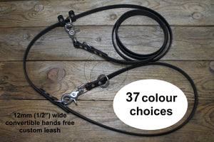 Convertible Waterproof Leash in Genuine Biothane - Lighter 12mm (1/2") width