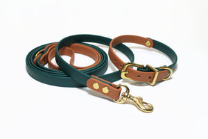 Two Tone Biothane Dog Leash - 1/2" (12mm) wide - Thin leash