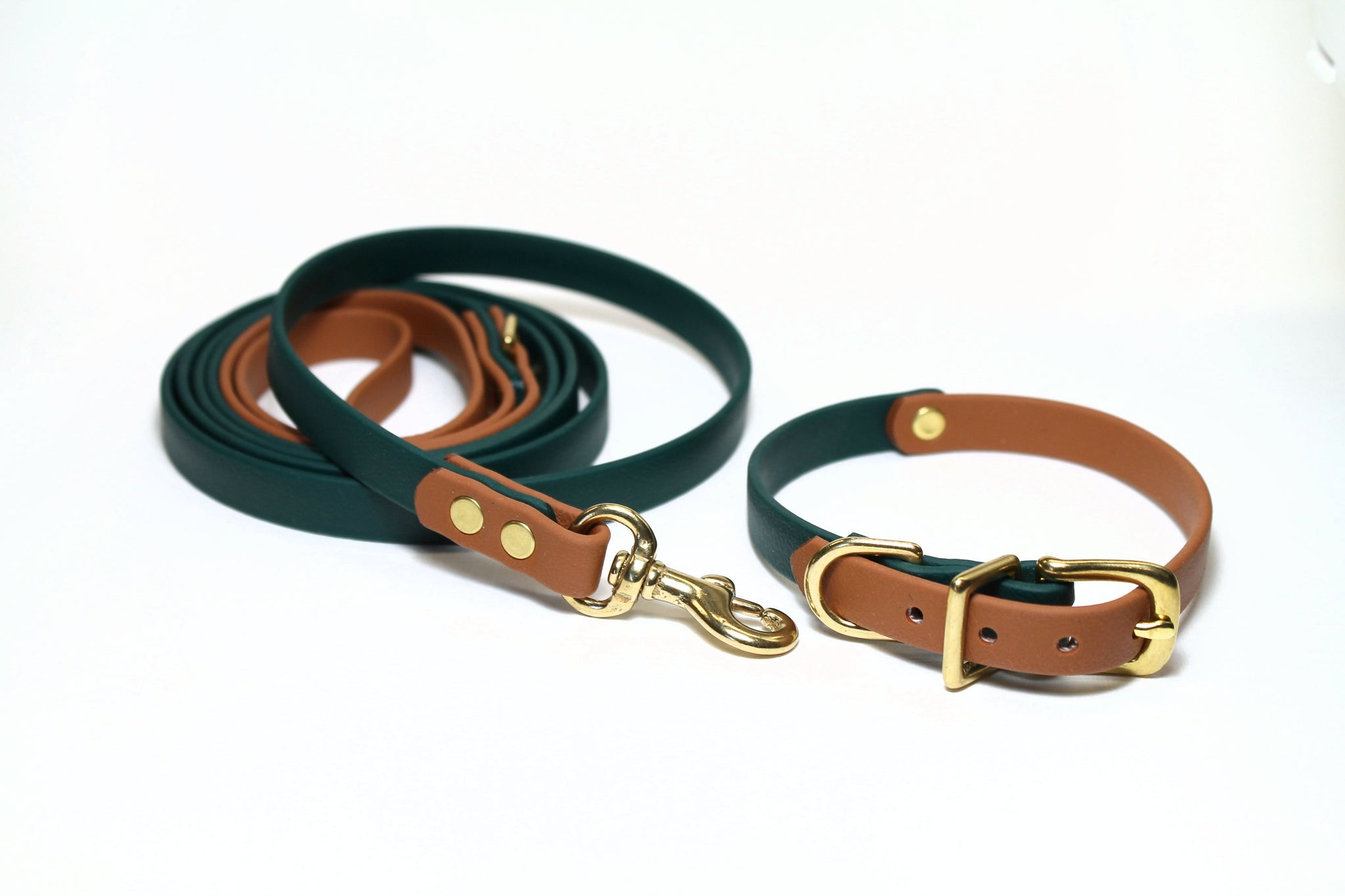 Biothane Thin Two Tone Bicolour Dog Collar - Waterproof -  1/2" (12mm) wide - smaller sizes