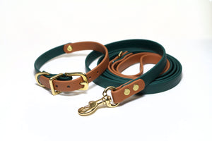 Biothane Thin Two Tone Bicolour Dog Collar - Waterproof -  1/2" (12mm) wide - smaller sizes