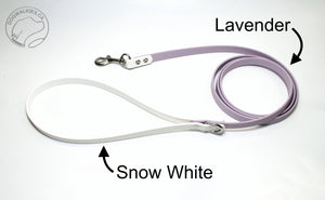 Two Tone Biothane Dog Leash - 1/2" (12mm) wide - Thin leash