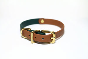 Biothane Thin Two Tone Bicolour Dog Collar - Waterproof -  1/2" (12mm) wide - smaller sizes