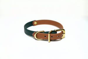 Biothane Thin Two Tone Bicolour Dog Collar - Waterproof -  1/2" (12mm) wide - smaller sizes