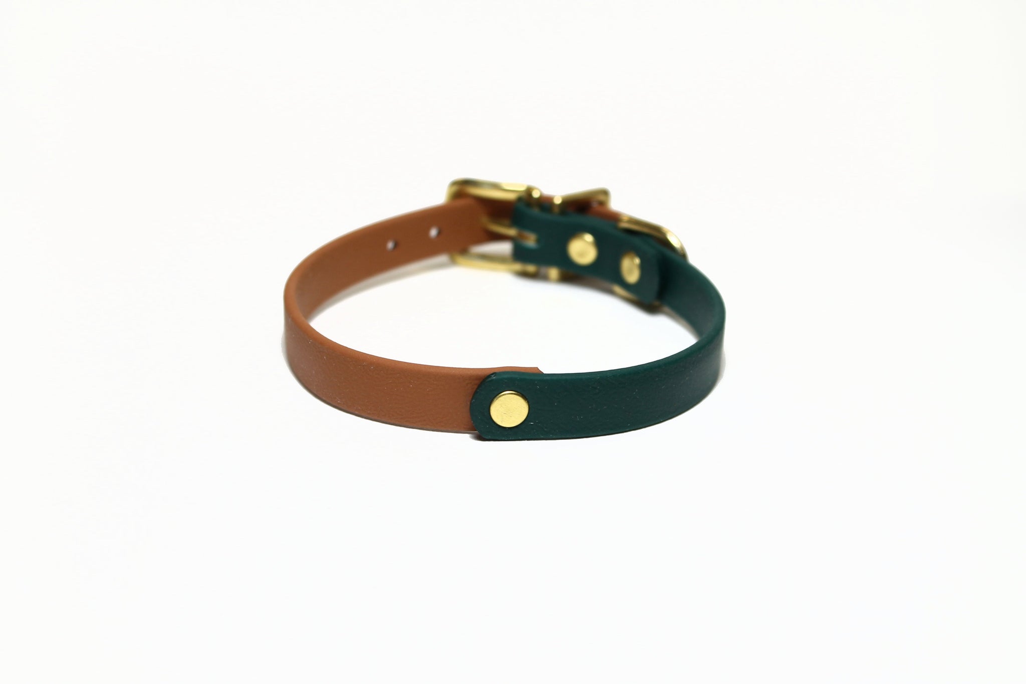 Biothane Thin Two Tone Bicolour Dog Collar - Waterproof -  1/2" (12mm) wide - smaller sizes