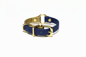 Biothane Thin Two Tone Ring Dog Collar - Waterproof -  1/2" (12mm) wide