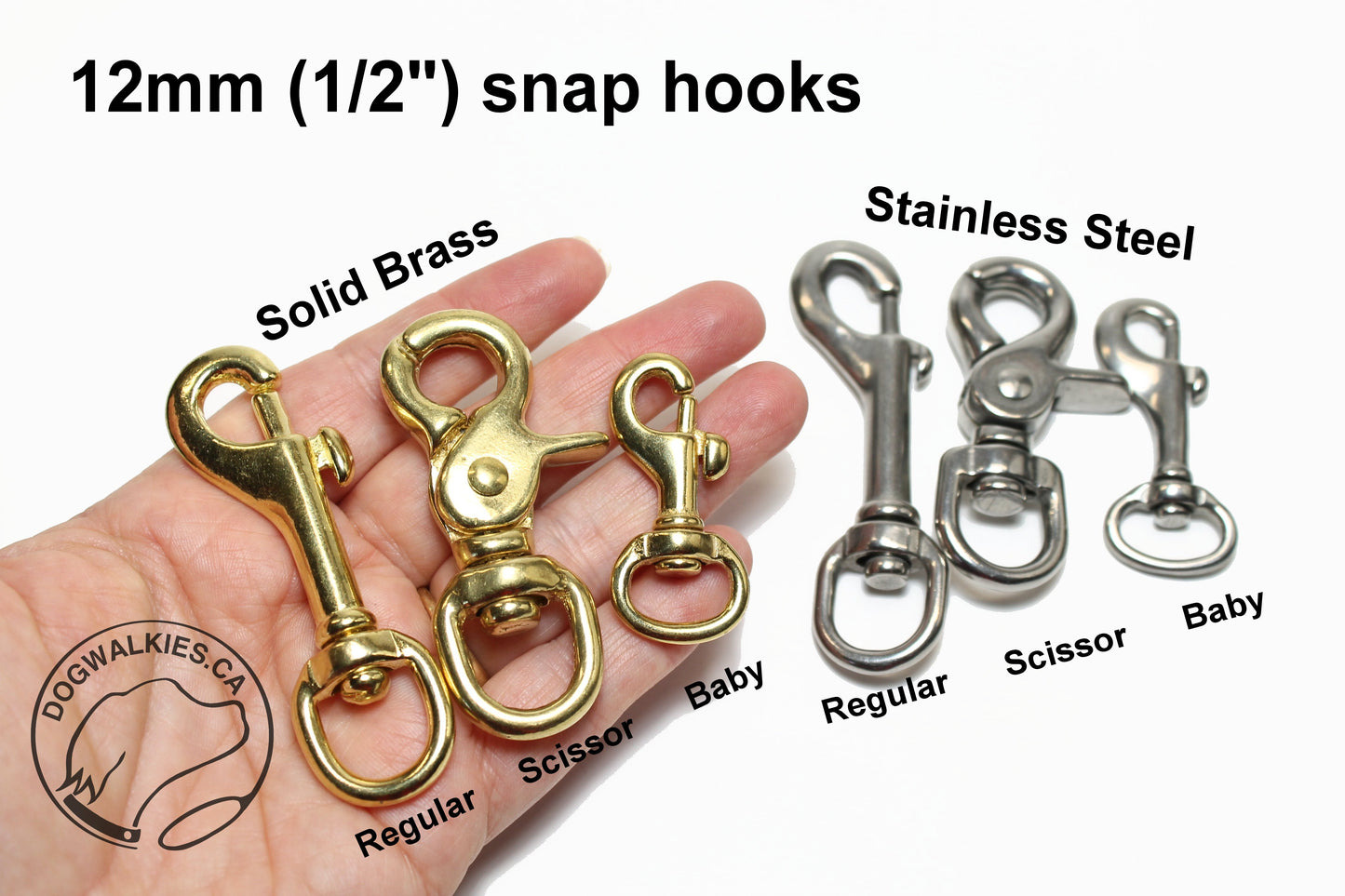 Thin Leash Coupler for 2 dogs; smaller double dog walker - 1/2" (12mm) wide