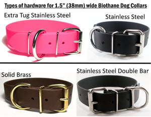 Sage Green Biothane Dog Collar - Extra Wide - 1.5 inch (38mm) wide