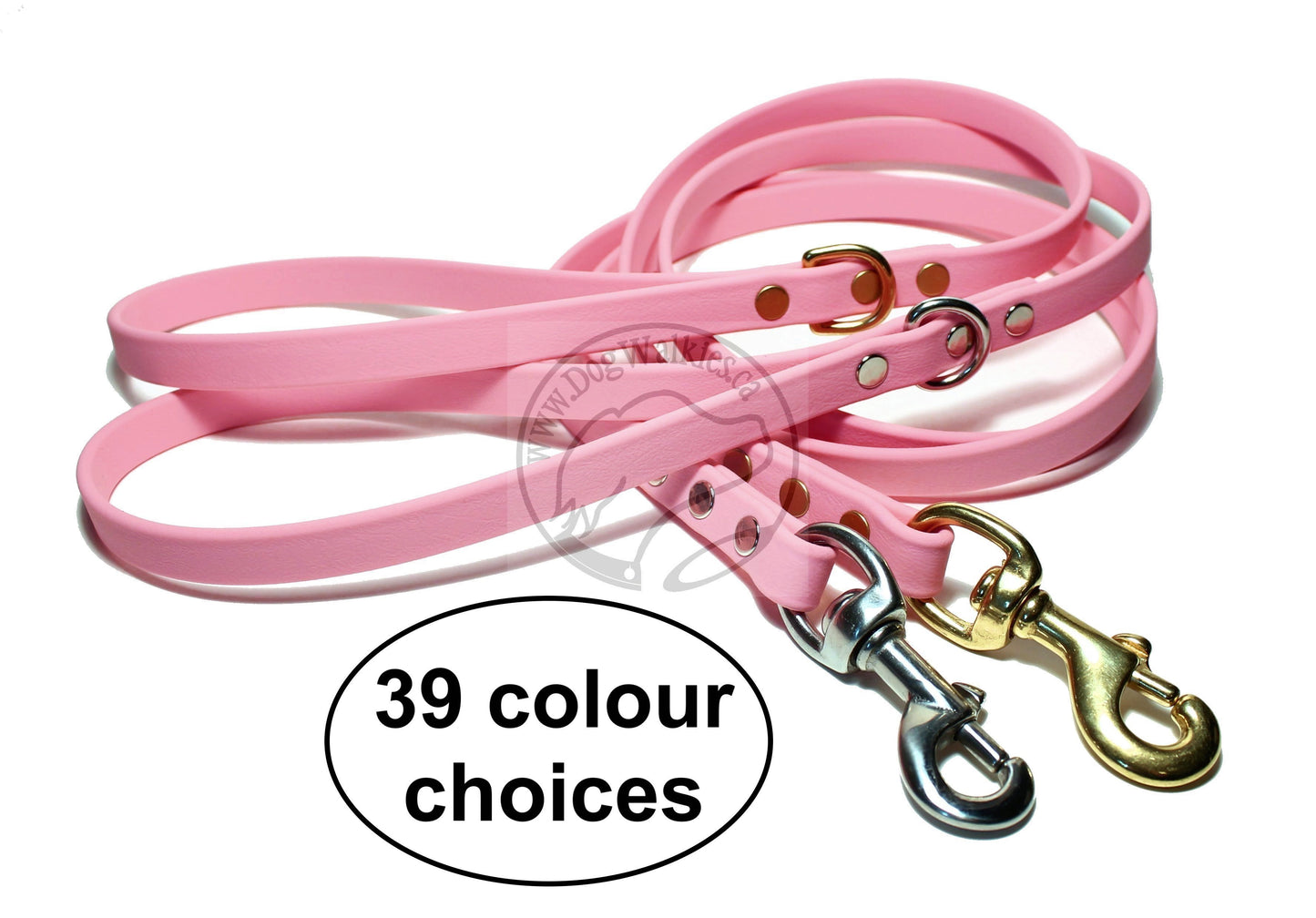 Regular Biothane Leash 5/8" (16mm) wide - waterproof leash - all colours