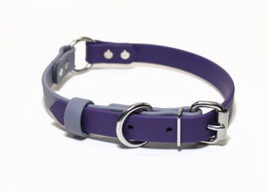 Biothane Two Tone o-Ring Dog Collar - Waterproof - 3/4"(20mm) wide - Collar with o-ring