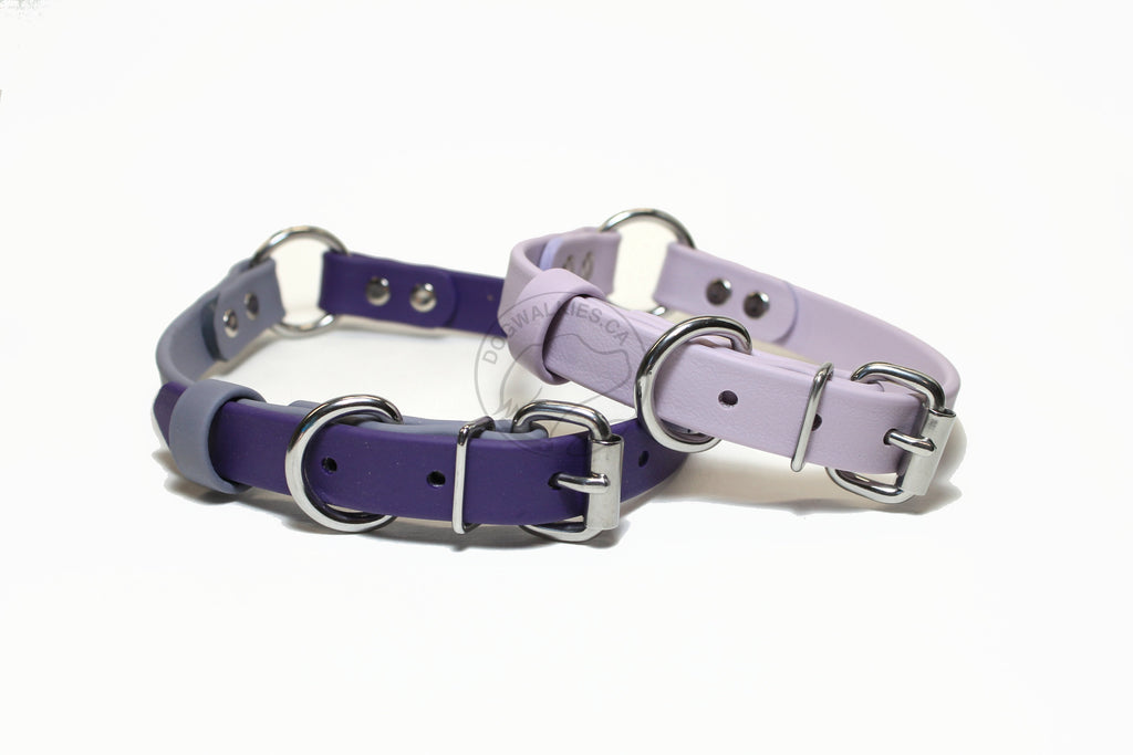 Biothane Two Tone o-Ring Dog Collar - Waterproof - 3/4"(20mm) wide - Collar with o-ring