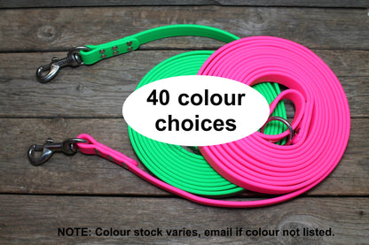Extra Heavy Weight 3/4" (20mm) Waterproof Tracking Recall Long Line - leash for extra large to large dogs