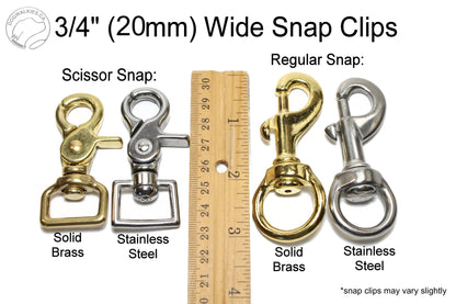 WIDER Heavy Convertible Waterproof Leash in Genuine Biothane - 20mm (3/4") width