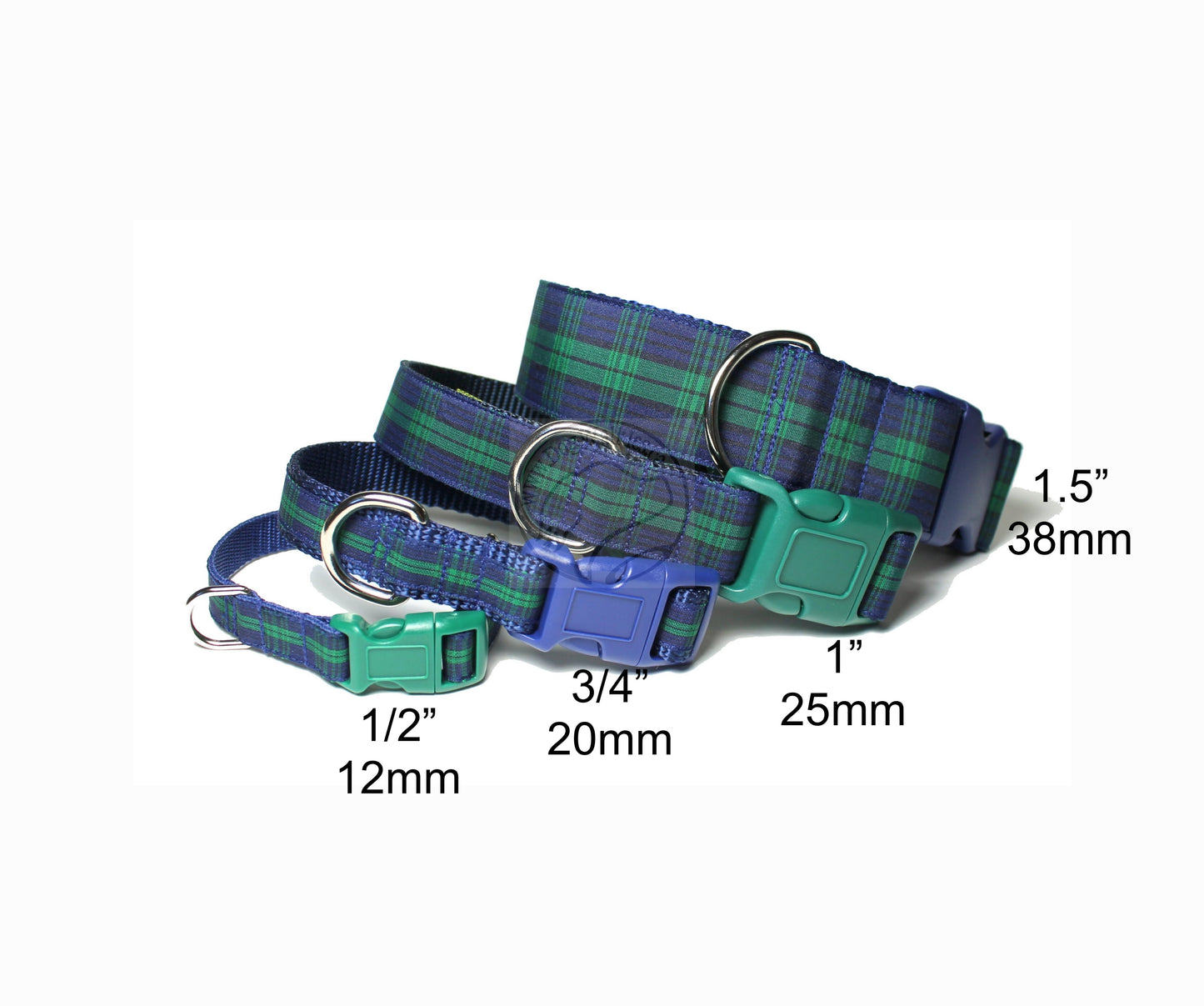 Blackwatch clan tartan - dog collar