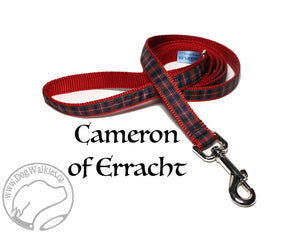 Tartan Dog Leash - Cameron of Erracht Clan Tartan