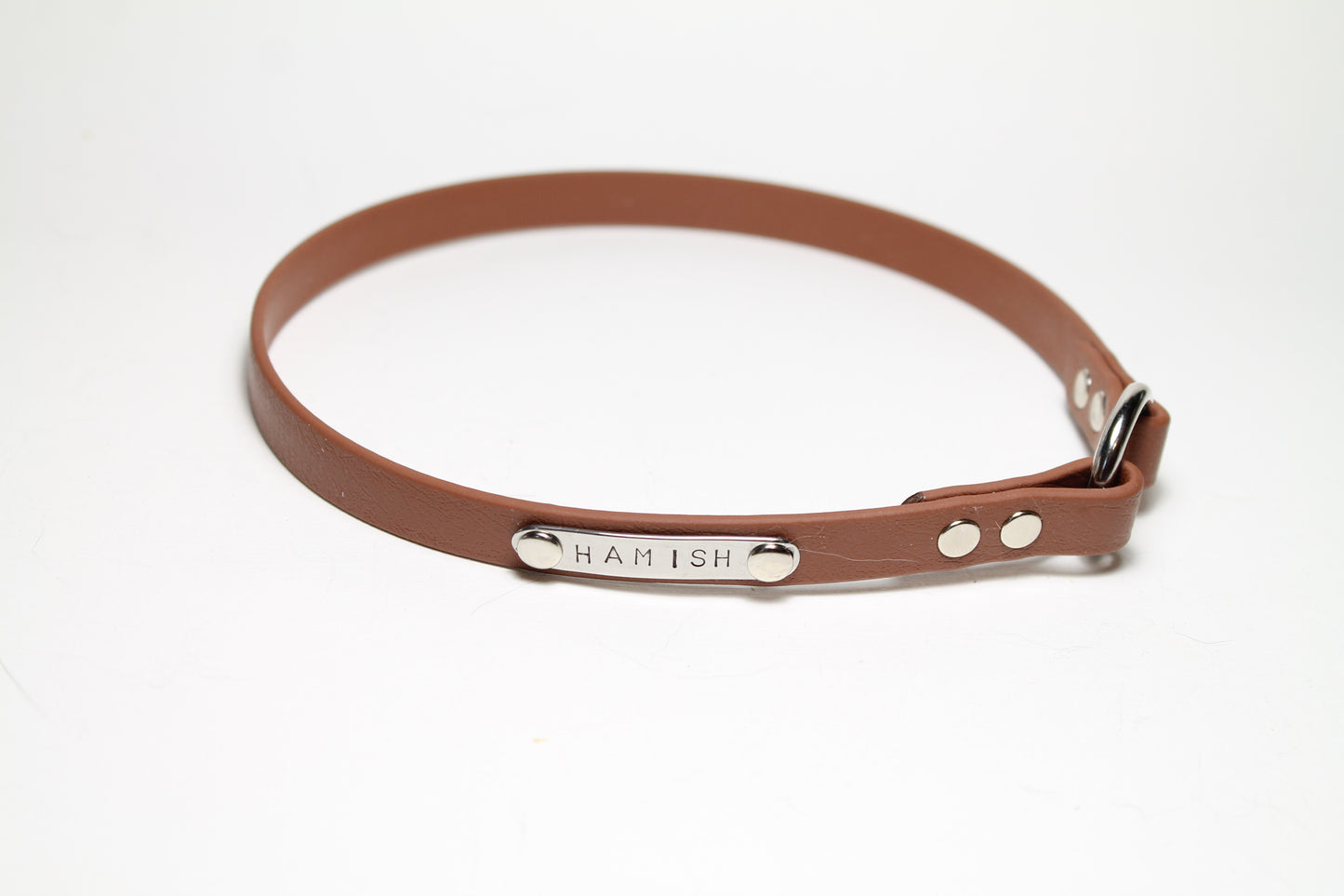 Simple Tag Dog Collar in Genuine Biothane - 12mm (1/2") width - O Ring Collar