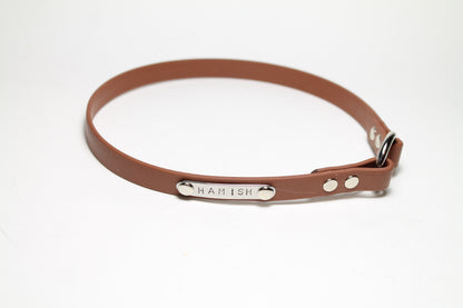 Simple Tag Dog Collar in Genuine Biothane - 12mm (1/2") width - O Ring Collar