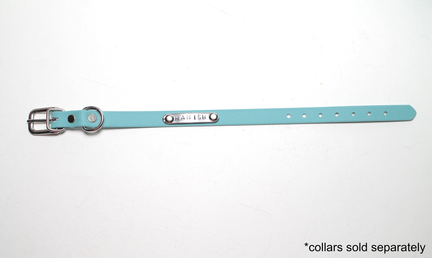 ****NEW Name Tags - hand stamped - custom - tag ONLY - collar not included!!