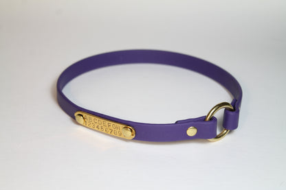 Simple Tag Dog Collar in Genuine Biothane - 12mm (1/2") width - O Ring Collar