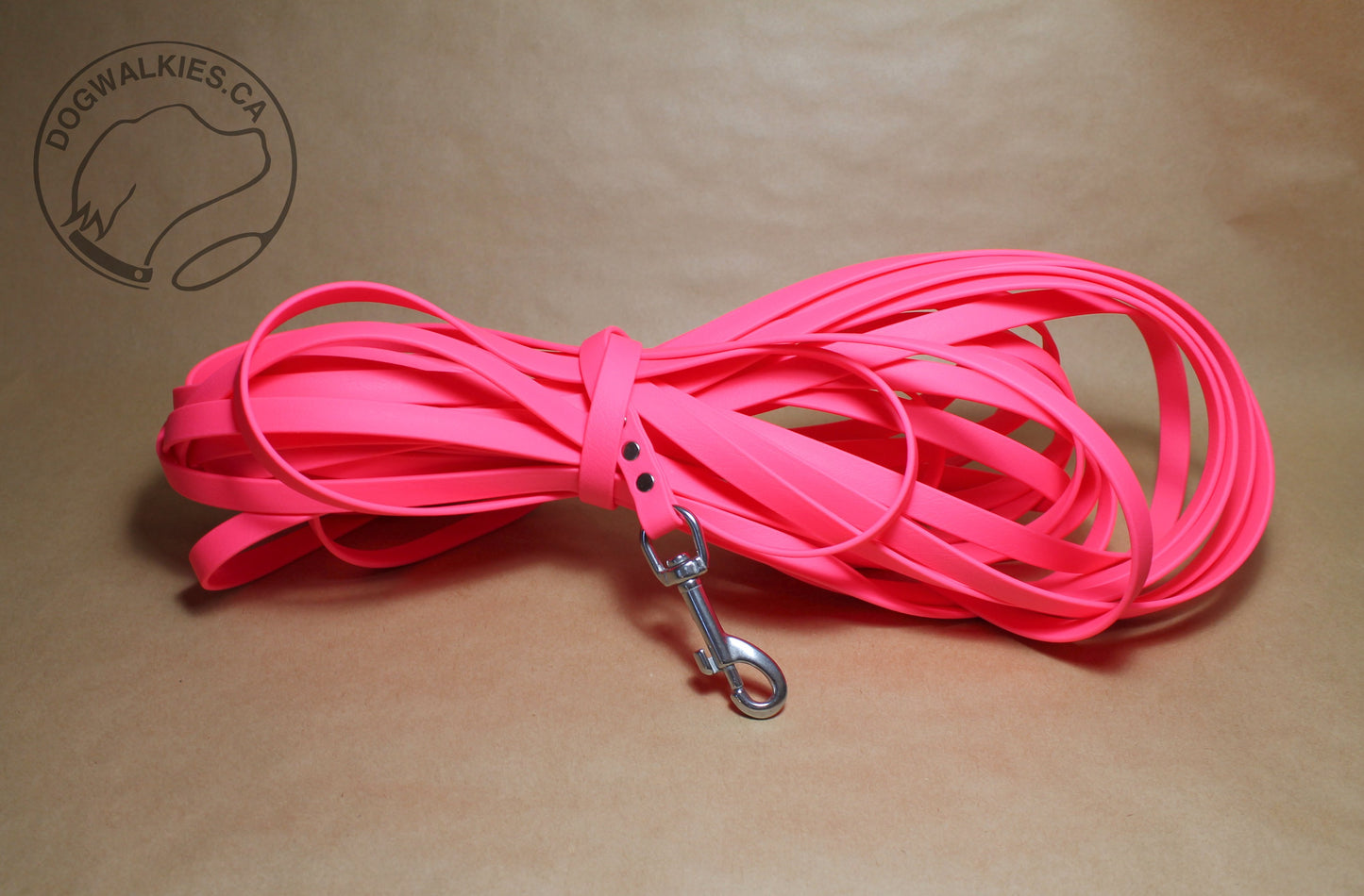 Extra long leash 1/2" (12mm) wide - 15m (50ft) or 30m (100ft) Biothane Waterproof Tracking Recall Long Line - All Colours (Copy)