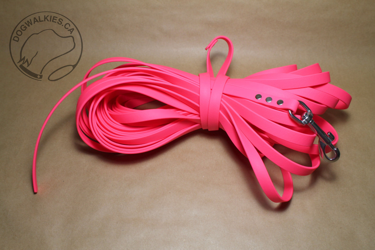 Extra long leash 1/2" (12mm) wide - 15m (50ft) or 30m (100ft) Biothane Waterproof Tracking Recall Long Line - All Colours (Copy)
