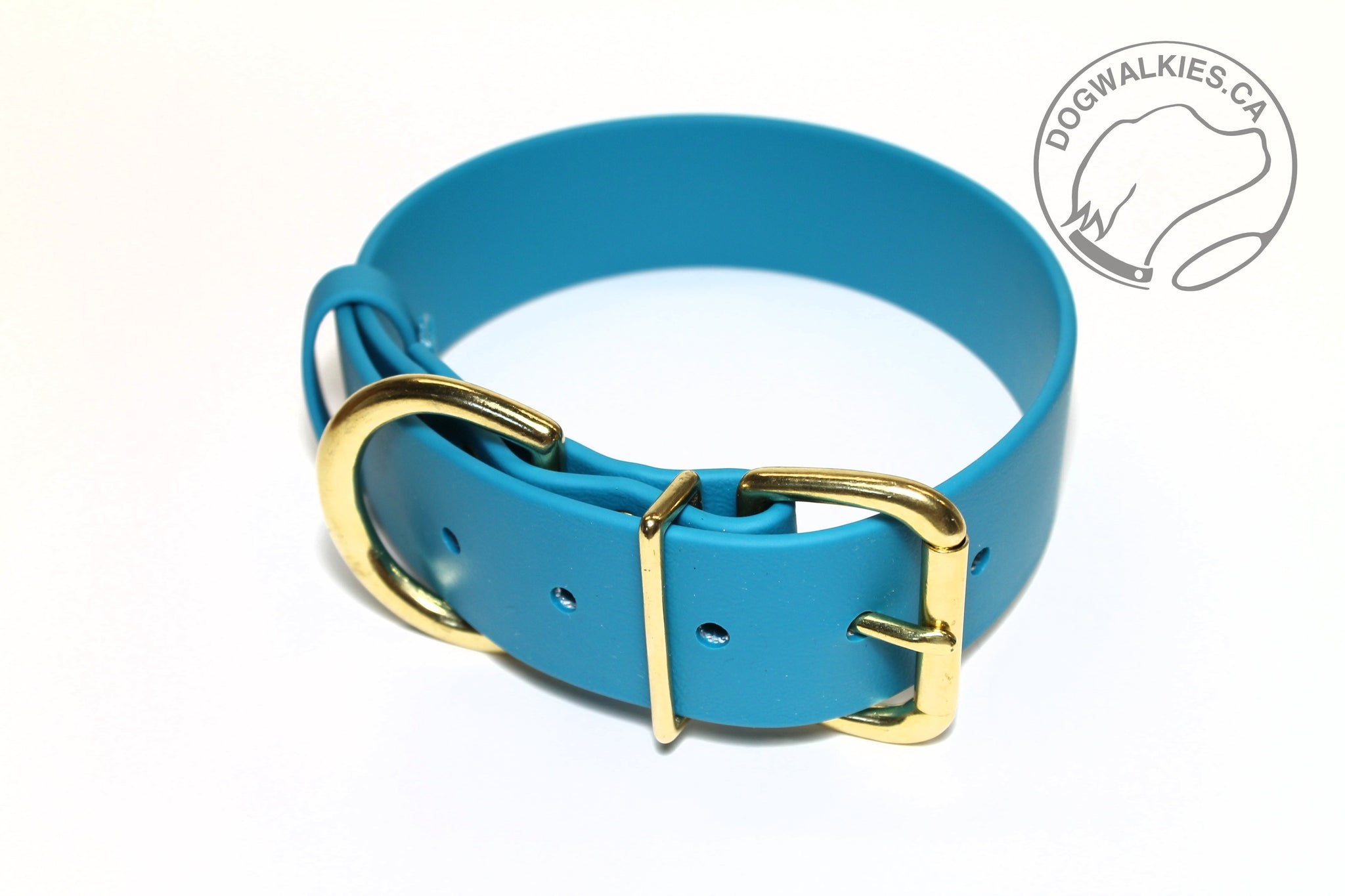 Oasis Blue Biothane Dog Collar - Extra Wide - 1.5 inch (38mm) wide