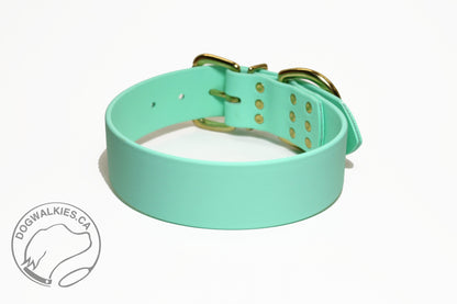 Sea Foam Green Biothane Dog Collar - Extra Wide - 1.5 inch (38mm) wide